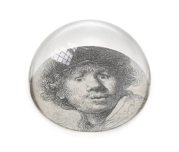 Briefbeschwerer, Rembrandt, neugieriges Gesicht