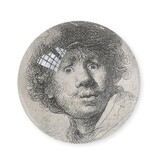 Presse-papier en verre,  Rembrandt, visage curieux Presse-papier en verre,  Rembrandt, visage curieux