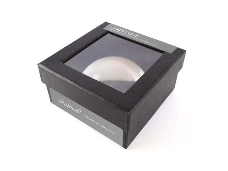 Presse-papier en verre,  Rembrandt, visage curieux