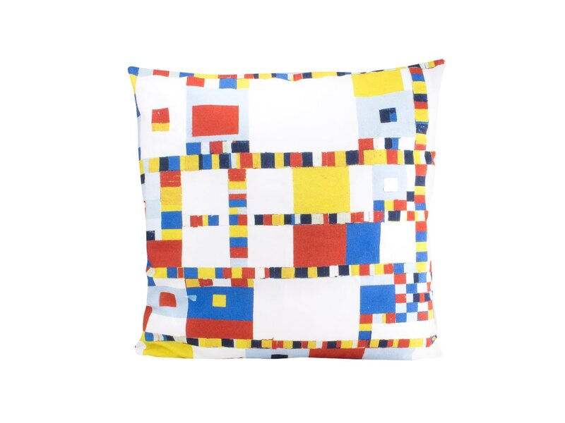 Funda de cojín, 45x45 cm, Mondrian, Victory Boogie Woogie