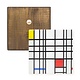 Masters-on-wood, Mondriaan,  composition with yellow-blue-and-red