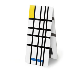 Magnetic Bookmark, Mondrian - composition with yellow-blue-and-red