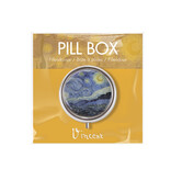 Pillendoosje,  zilverkleurig, Sterrennacht, Vincent van Gogh