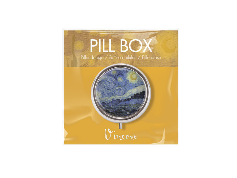 Pillendose,  Sternennacht, Vincent van Gogh