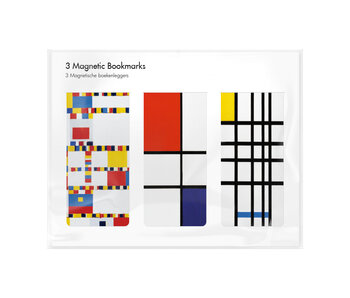 3er-Set, magnetisches Lesezeichen,  Mondrian