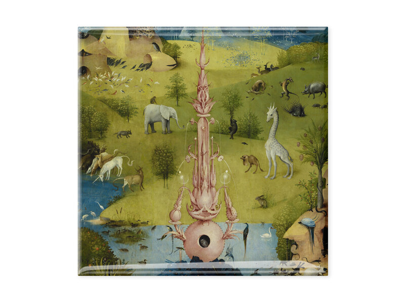 Imán de nevera, paseo marítimo, El jardín de las delicias, Hieronymus Bosch 1