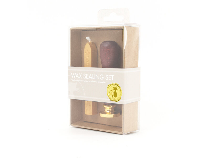 Lakzegel set, Kat stempel