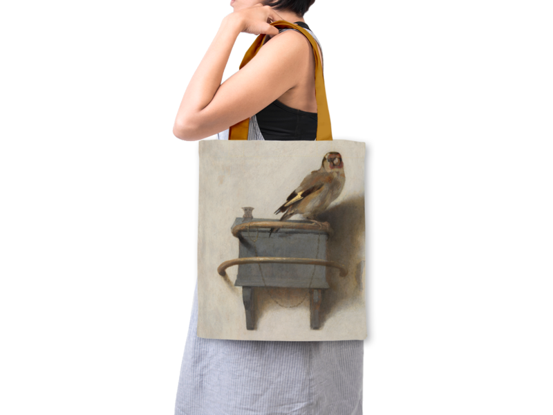 Sac en coton, avec doublure, Fabritius, le chardonneret