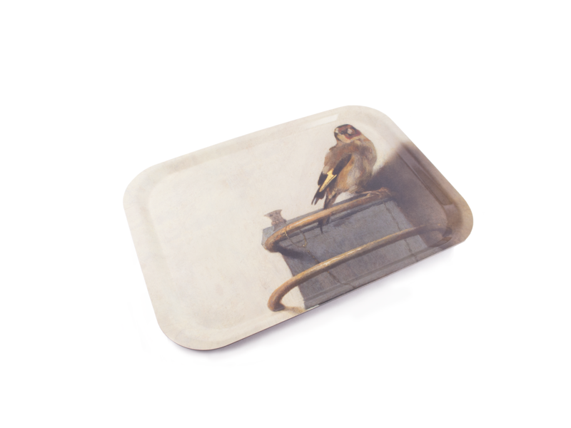 Bandeja laminada grande, Fabritius, el jilguero