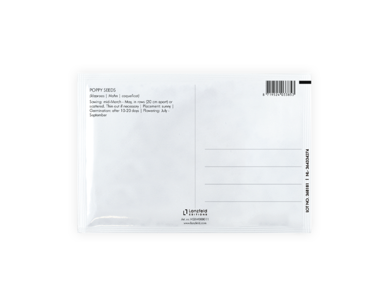 Postkarte mit Samen, Van Gogh, Schmetterlingen und Mohn