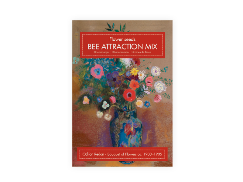 Carte postale avec graines, Odilon Redon, Bouquet de Fleurs