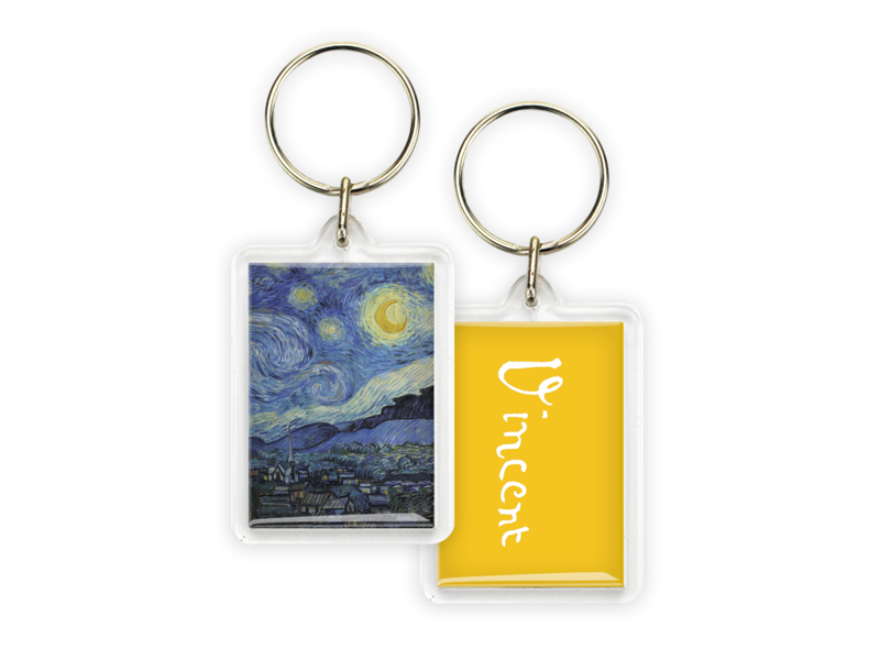 Key ring, Monet, Starry Night, Vincent van Gogh