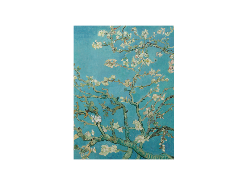 Softcover kunst schetsboek,,  Vincent van Gogh,  Amandelbloesem