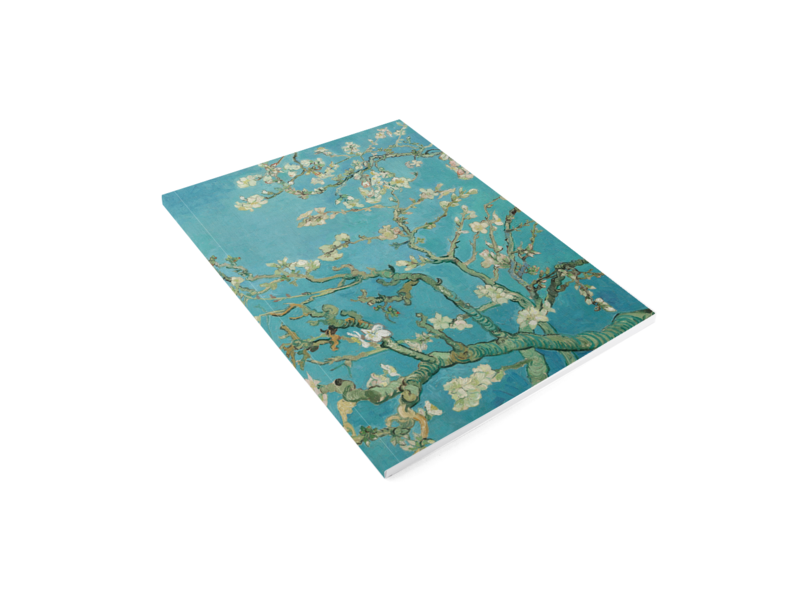 Softcover kunst schetsboek,,  Vincent van Gogh,  Amandelbloesem