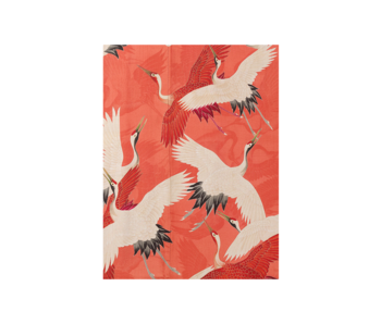 Artist Journal, White and red cranes