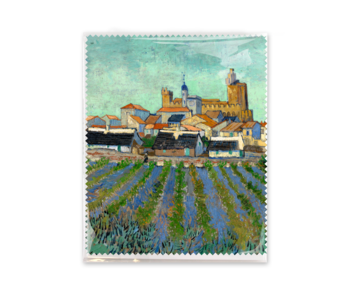 Lens cloth, 15x18 cm, View of Saintes-Maries-de-la-Mer, Van Gogh