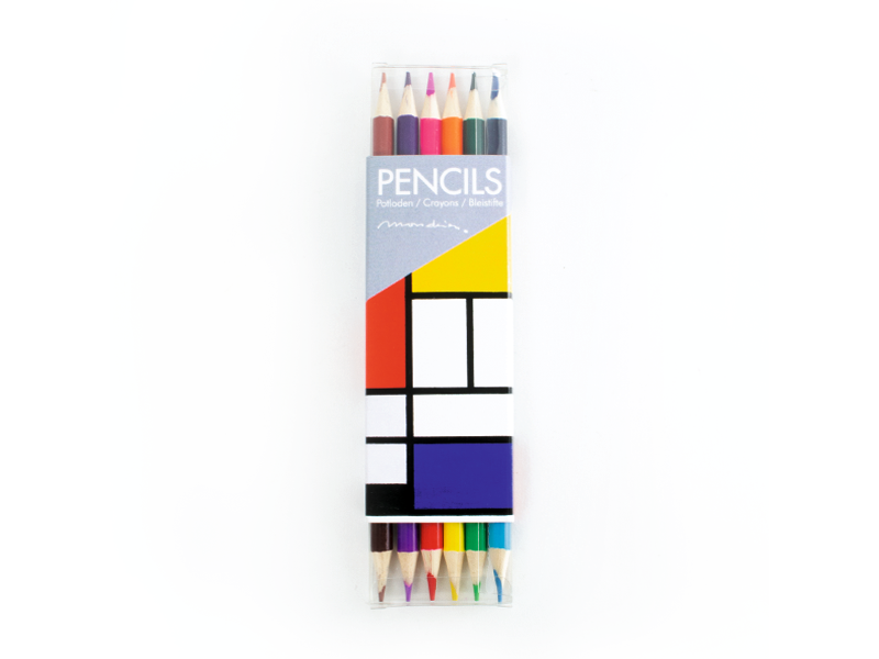 Ensemble de crayons de couleur, Mondrian