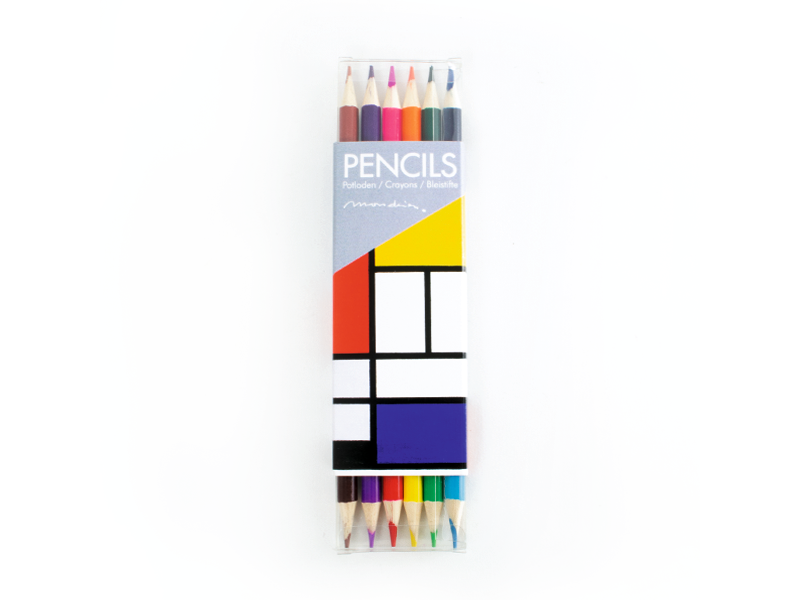 Satz Buntstifte, Mondrian