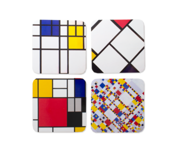 Untersetzer,  4er-Set, Mondrian