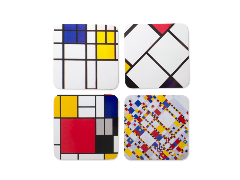 Onderzetters, set van 4 , Compositie, Mondriaan