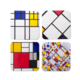 Dessous de verre, lot de 4, Mondrian