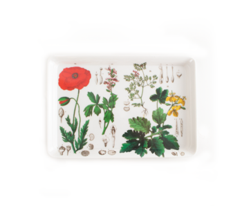 Mini Tablett, 21 x 14 cm, Mohn, Hortus Botanicus