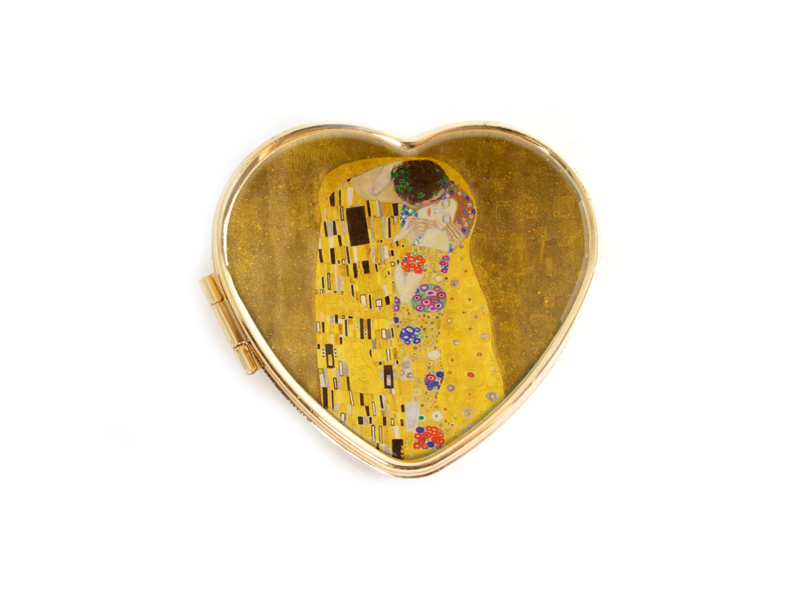 Hartvormig pillendoosje, Klimt, De kus