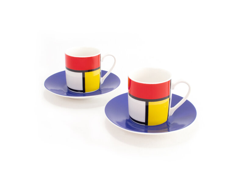 Espresso set, Mondriaan