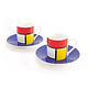 Espresso set, Mondrian