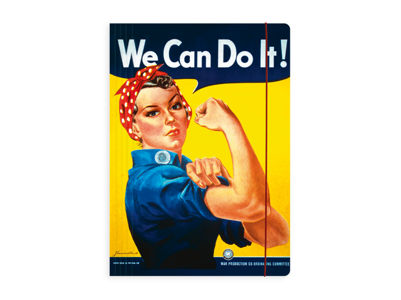 Carpeta portadocumentos con banda elástica, A4, We can do it