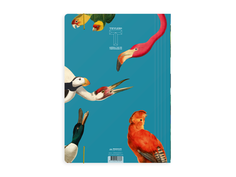 Portfolio with elas.tic closure A4 , Bird life, Teylers Museum