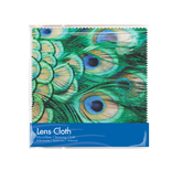 Lens cloth, 15 x 15 cm, peacock feathers Lens cloth, 15 x 15 cm, peacock feathers