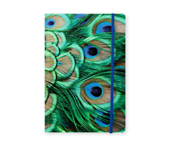 Carnet à couverture souple, A5, Plumes de paon