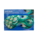 Antifaz para dormir, plumas de pavo real