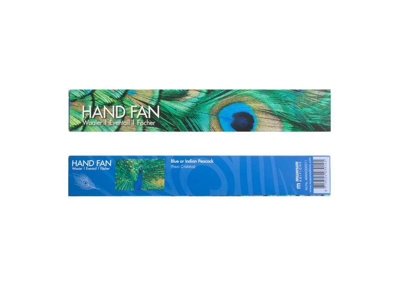 hand waaier, Pauwen veren