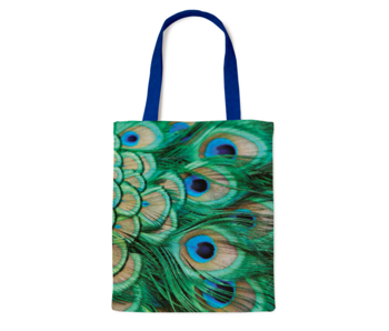Katoenen tas Luxe,  Pauwen veren