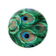 Pocket Mirror, Ø 80 mm ,peacock feathers