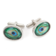 Cufflinks , Peacock feathers