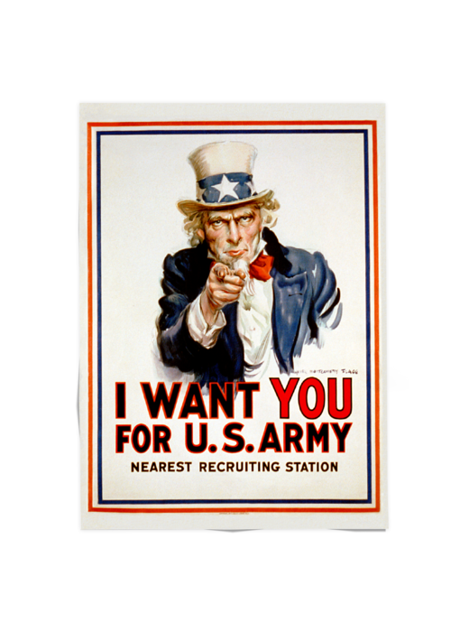 Poster 50x70 cm,  I want you