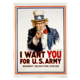 Cartel  50x70 cm,   I want you