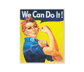 Brillentuch, 15 x 18 cm,  We can do it
