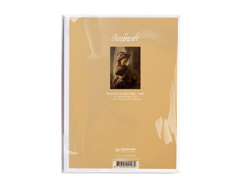 Carte postale, Rembrandt, le porte-drapeau