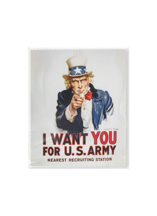 Lens cloth,  15 x 18 cm, I want you