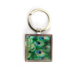 Keyring, Metal gold, Peacock feathers