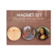 Set of 3 round magnets, Leonardo da Vinci