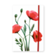 Cuaderno de tapa blanda, A5, Amapolas