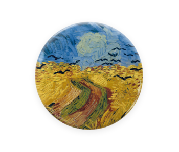 Taschen spiegel Ø 80 mm,  Weizenfeld mit Krähen, Van Gogh