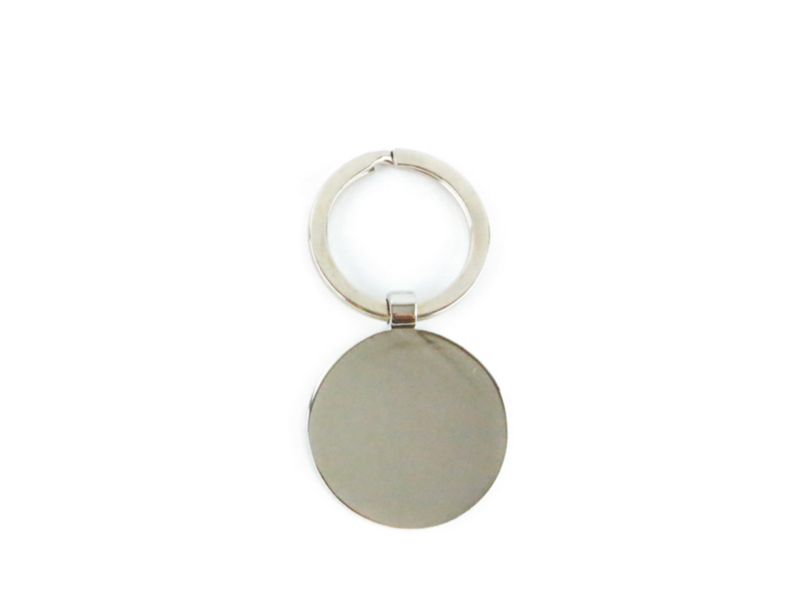 Keyring, Metal silver, Poppies