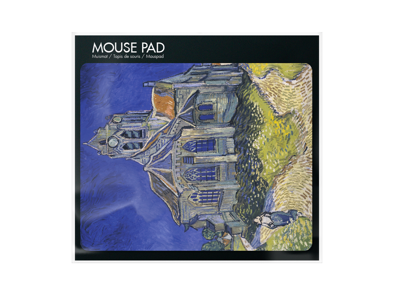 Tapis de souris, Van Gogh Église d'Auvers sur Oise