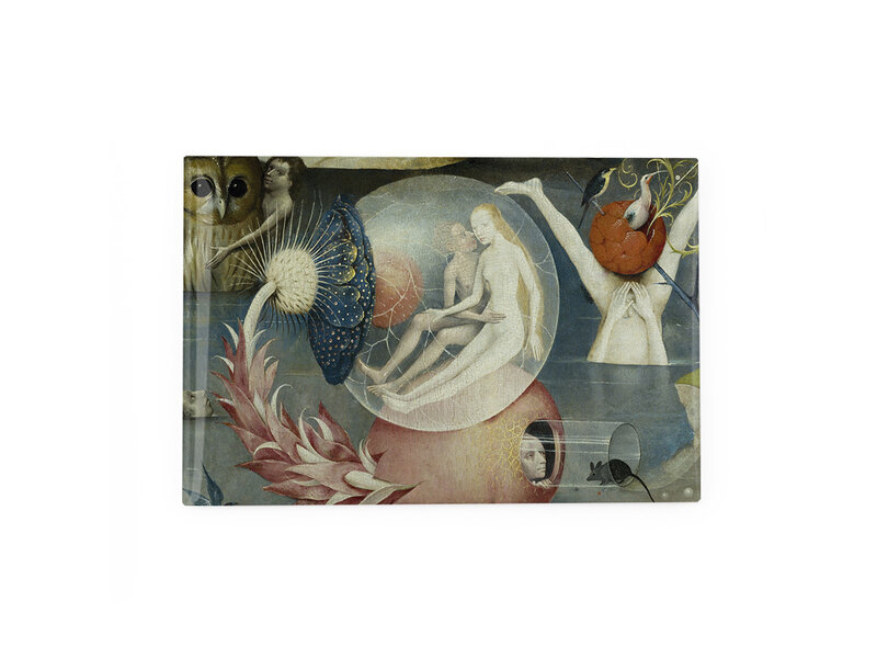 Magnet de réfrigérateur,  Le Jardin des délices, J. Bosch, chiffres en bulle